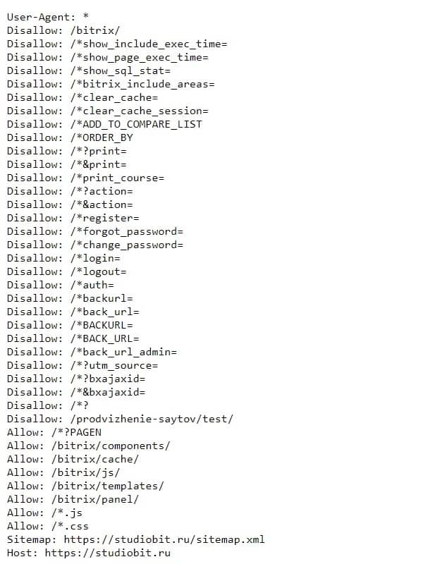 Файл роботс с директивами запрещающими индексацию не нужных страниц Файл роботс с директивами запрещающими индексацию не нужных страниц